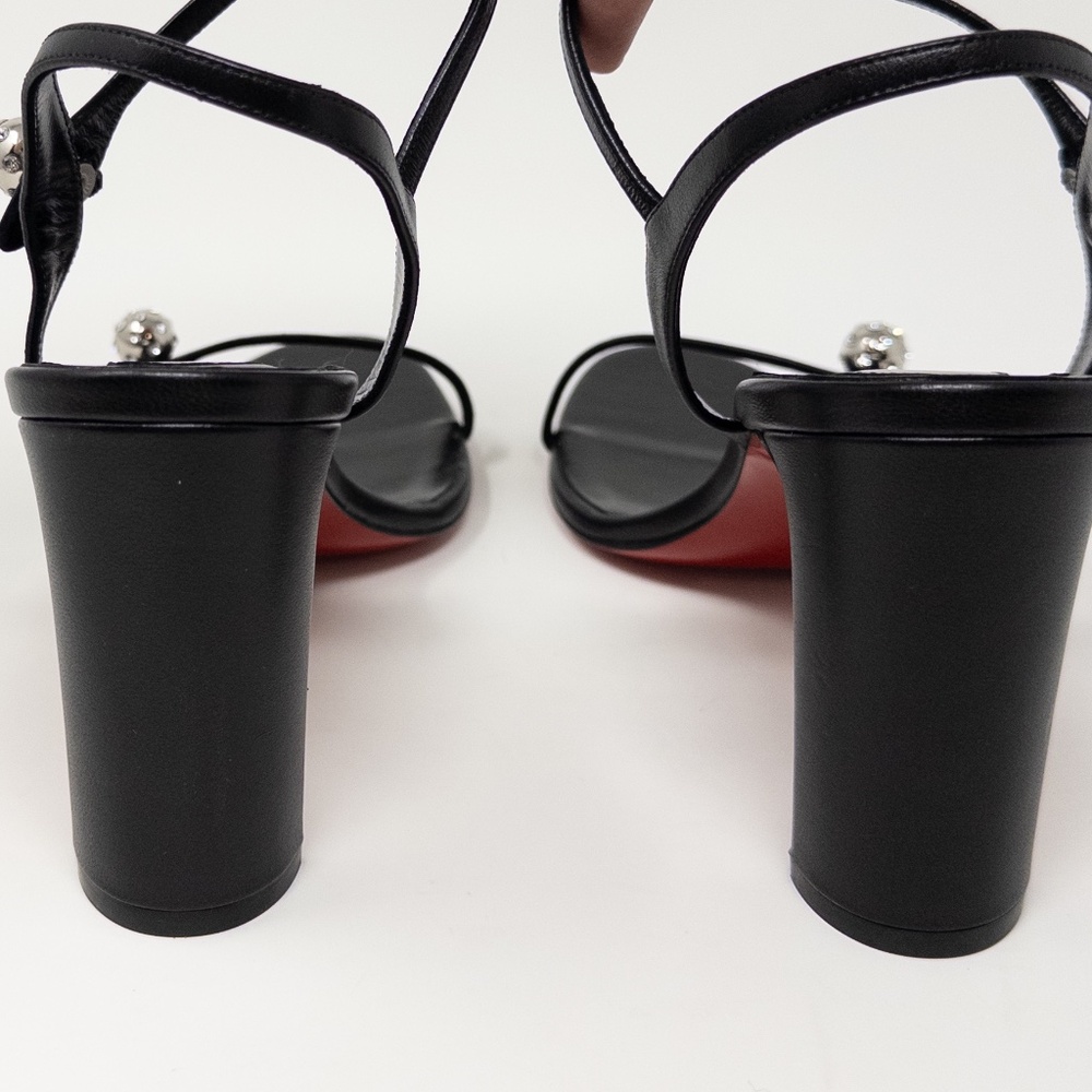 Christian Louboutin Atmospheria Leather Sphere Black Heels 40.5 EU 10.5 US - Picture 4 of 7